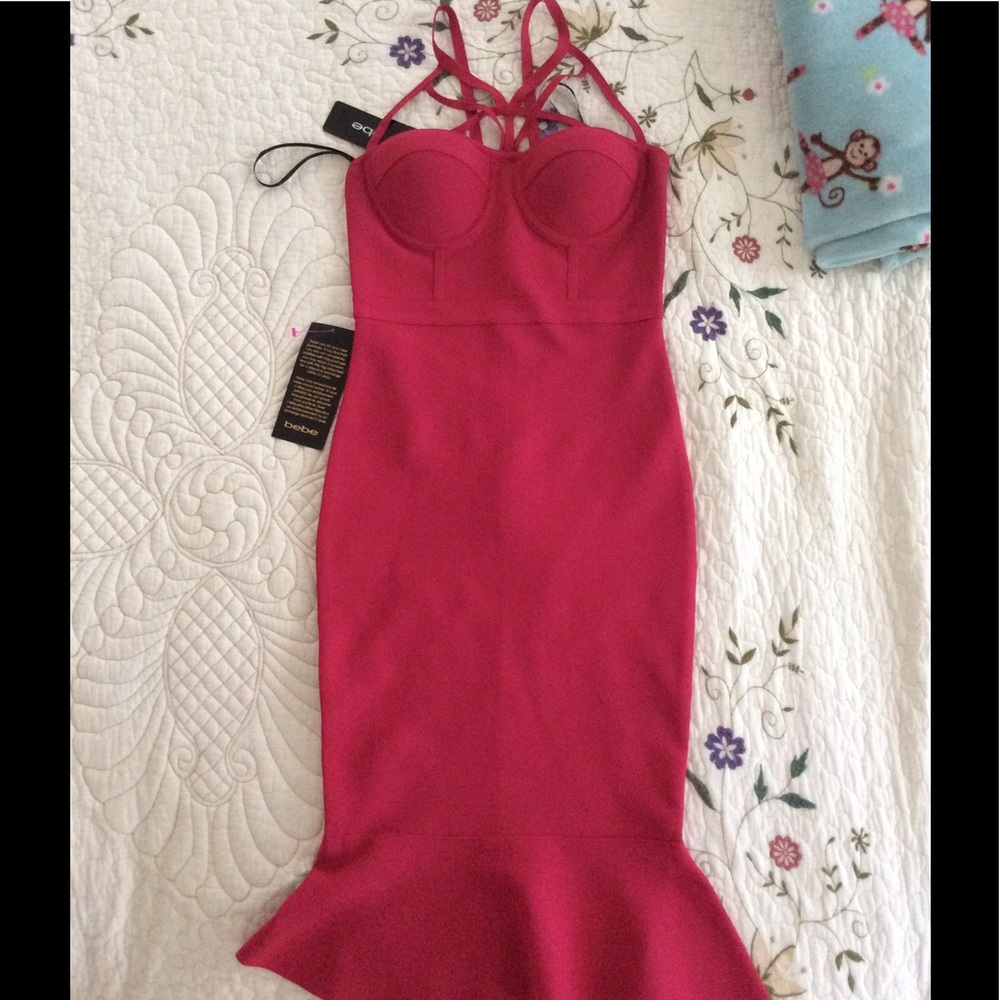 Bebe bandage midi dress